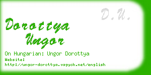 dorottya ungor business card